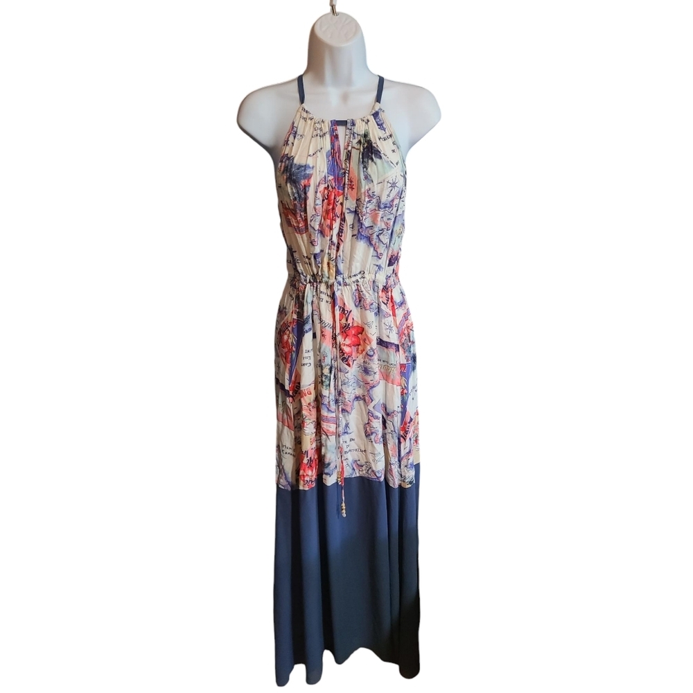 PETER SOM nautical halter dress L